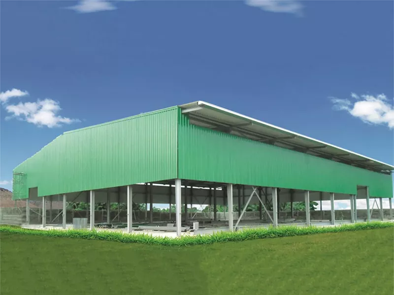 Edificio de almacén de metal prefabricado ecolóxico