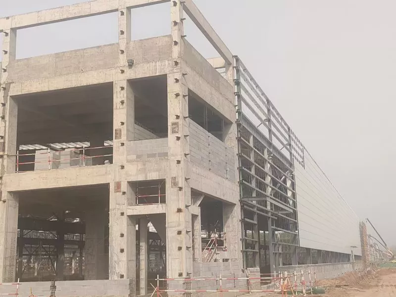 Construción de almacén de estrutura de aceiro